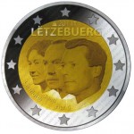 Pièce 2 euros à l’effigie de la famille Grand-Ducale