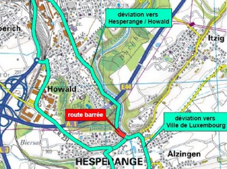 hesperange - deviation 19 et 20 fevrier 2011