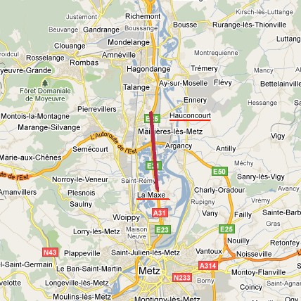 carte travaux Moselle