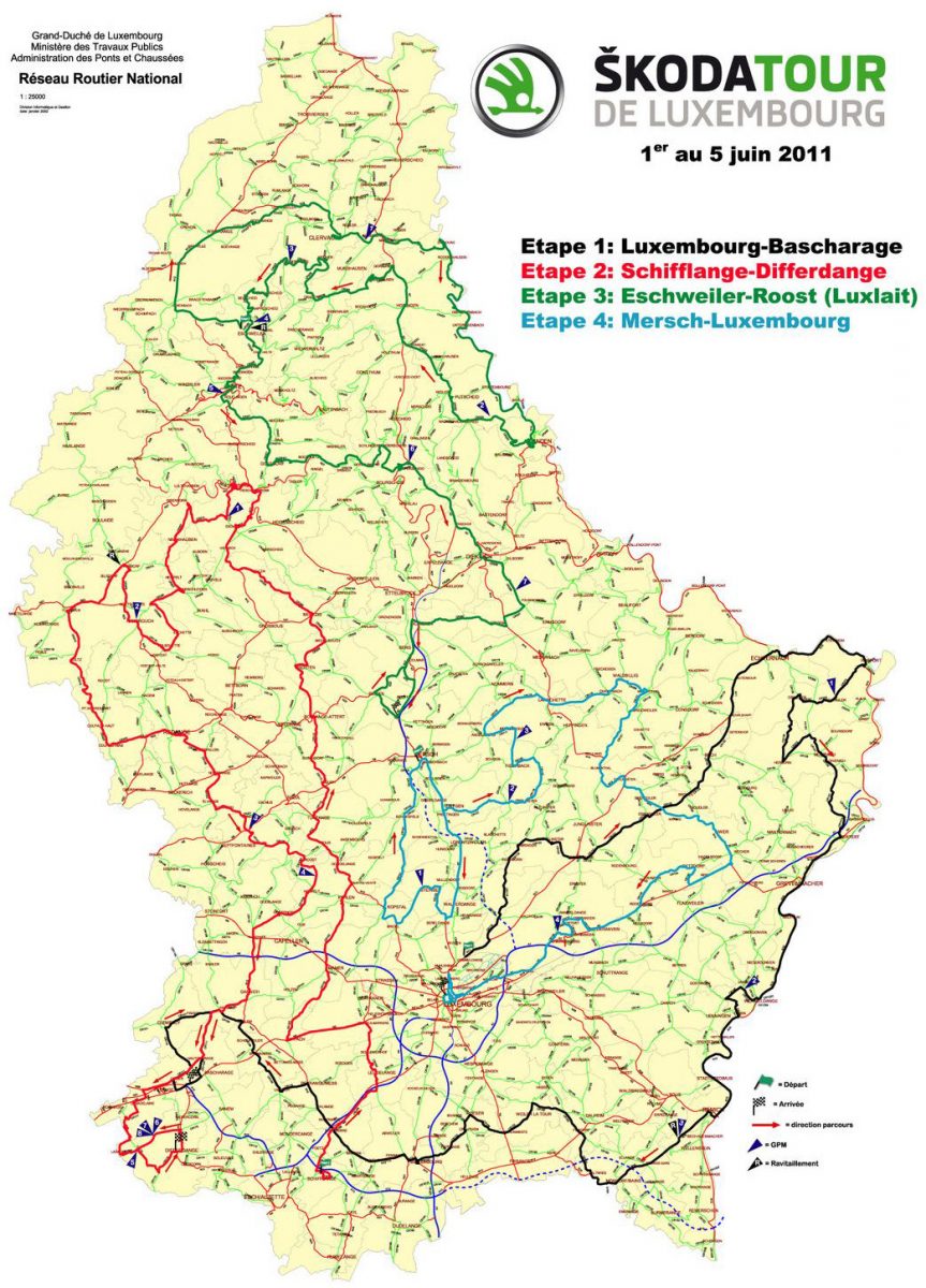 skoda tour du luxembourg 2011 - parcours