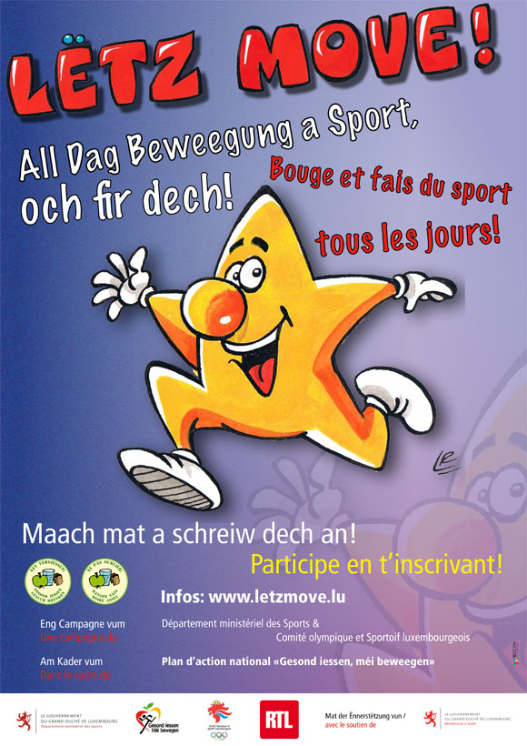 Affiche de la campagne "Lëtz move!"
