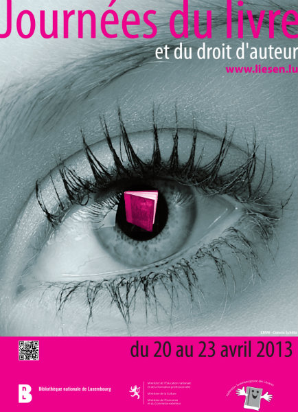 Affiche Journées du livre et du droit d'auteur Luxembourg 2013