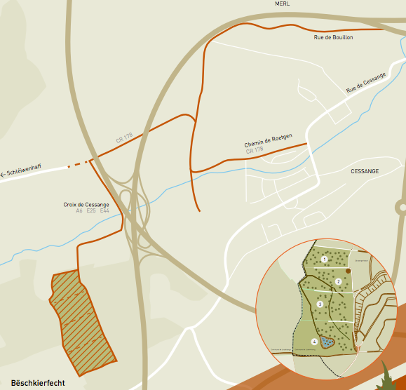 Plan accès cimetière forestier