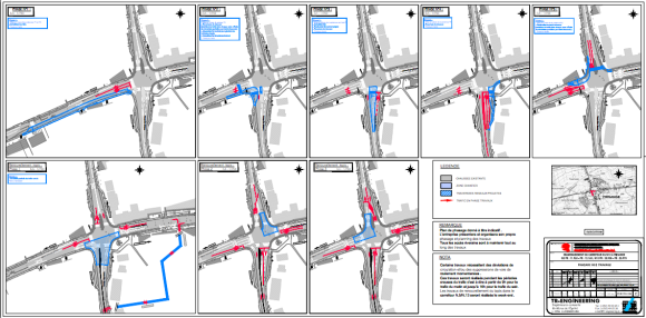 Plan des différentes phases des travaux (source : frisange. lu). Cliquez pour agrandir.