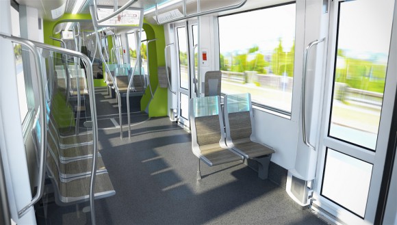 L'intérieur du tram / Source : Luxtram
