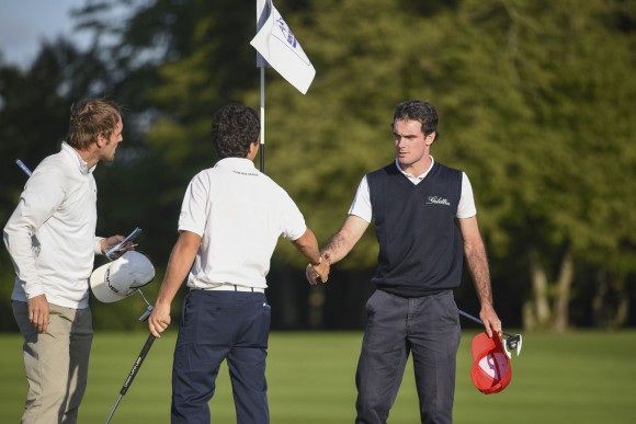 Seul leader après le 1er tour : l'italien Corrado DE STEFANI Photo : Citadelle Trophy International au Golf de Preisch