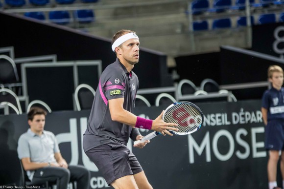 Le Luxembourgeois Gilles Muller s'est imposé face au Britannique Aljaz Bedene (6-3, 6-4) au Moselle Open 2015 à Metz